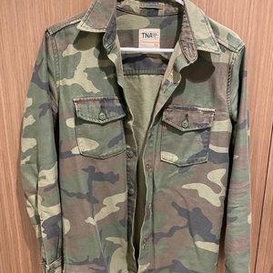 Camo button down shirt